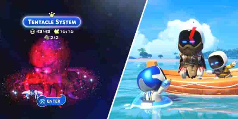 Astro Bot: Tentacle System Все местоположения частей головоломки