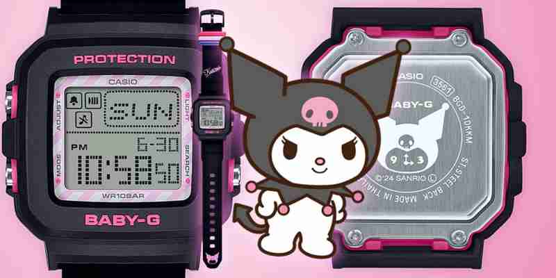 Hello Kitty's Sanrio & CASIO объединяются для создания преображающихся юбилейных часов Kuromi