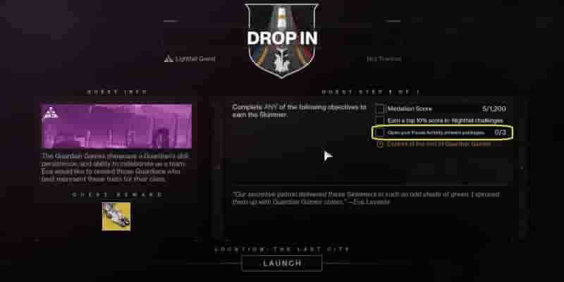 Destiny 2 Guardian Games: как получить пакет победителей Focus Activity