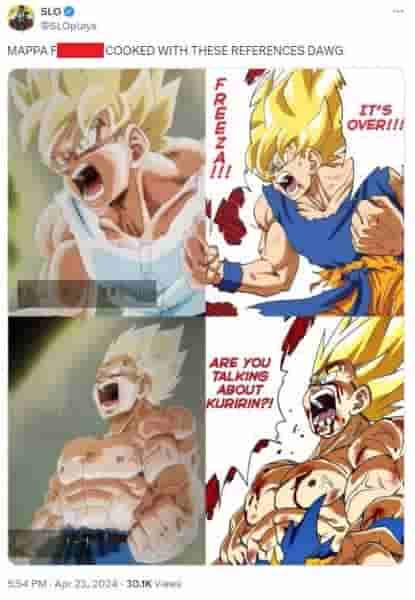 Гоку и Вегета из Dragon Ball Z шокируют появлением в аниме MAPPA Spring 2024
