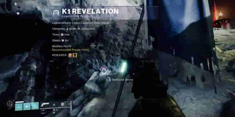 Destiny 2: Гайд по затерянному сектору K1 Revelation Legend