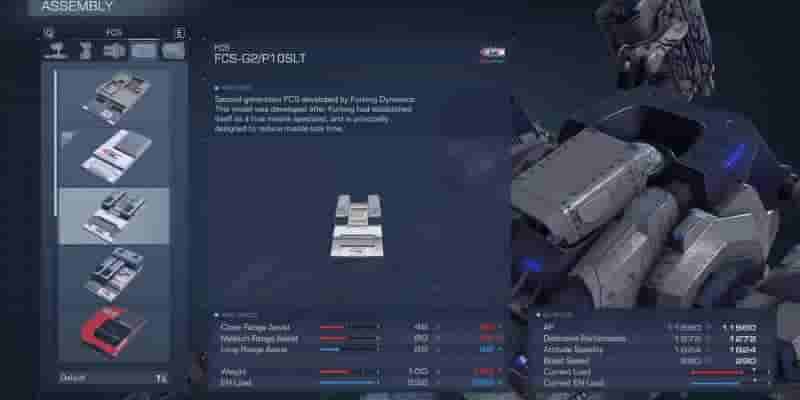 Armored Core 6: Каждый рейтинг FCS