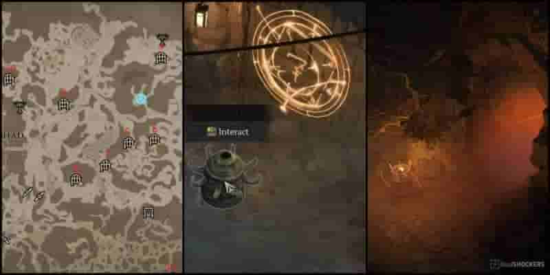 Diablo 4: Расположение всех боковых подземелий в Fractured Peaks