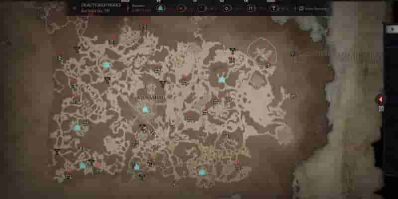 Diablo 4: расположение всех боковых подземелий в Fractured Peaks