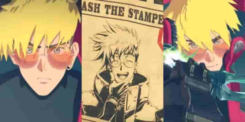 Trigun Stampede Vash На рисунке показан динамичный мужчина за 6 000 000 долларов