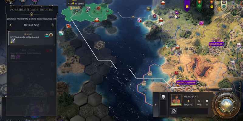 Как настроить торговые пути в Civ 7