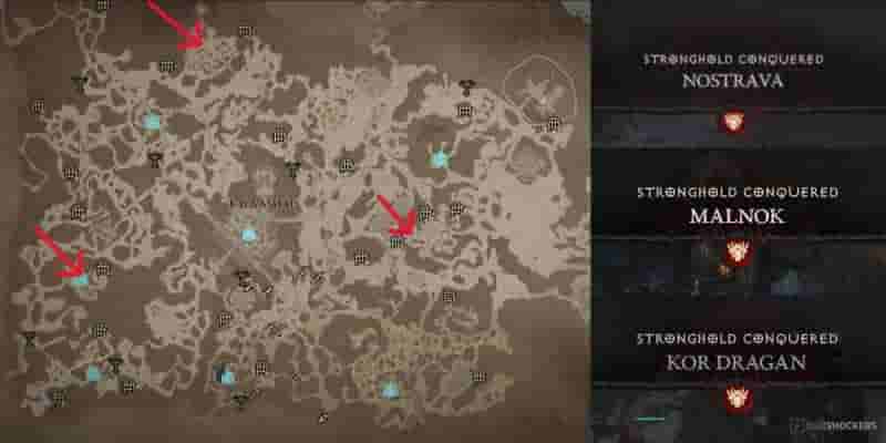 Diablo 4: Все локации крепости в расколотых пиках