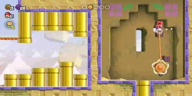 Super Mario Bros. Wonder: Pipe Park — расположение всех жетонов Wonder