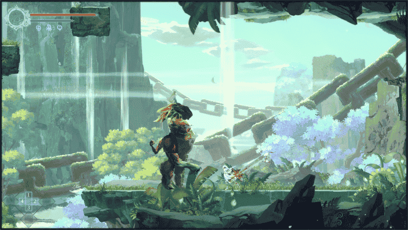 Вдохновленный аниме Afterimage сочетает нарисованные от руки изображения с Metroidvania Play 