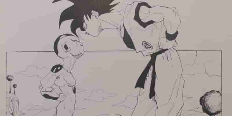 Dragon Ball Releases One из старейших существующих оригинальных рисунков Гоку
