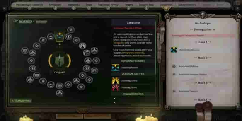 Warhammer 40K: Rogue Trader - каждый архетип, ранговый 