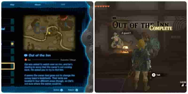 Tears Of The Kingdom: Out Of The Inn Quest Гайд