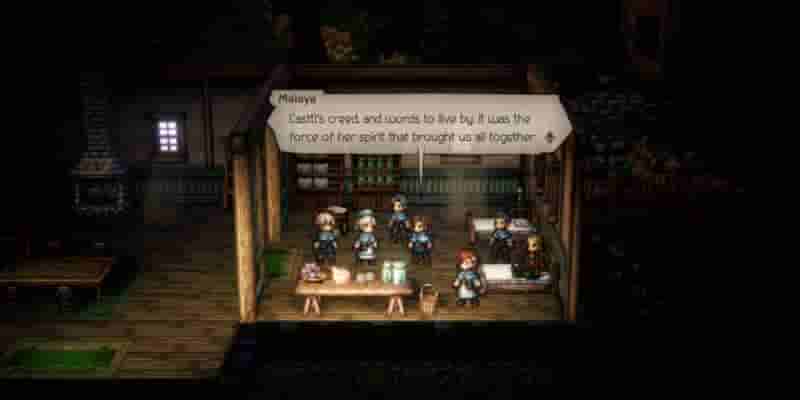 Аптекарь размышляет об истории Касти в Octopath Traveler 2