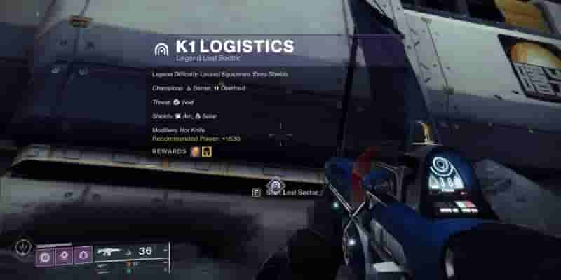 Destiny 2: Гайд по затерянному сектору K1 Logistics Legend