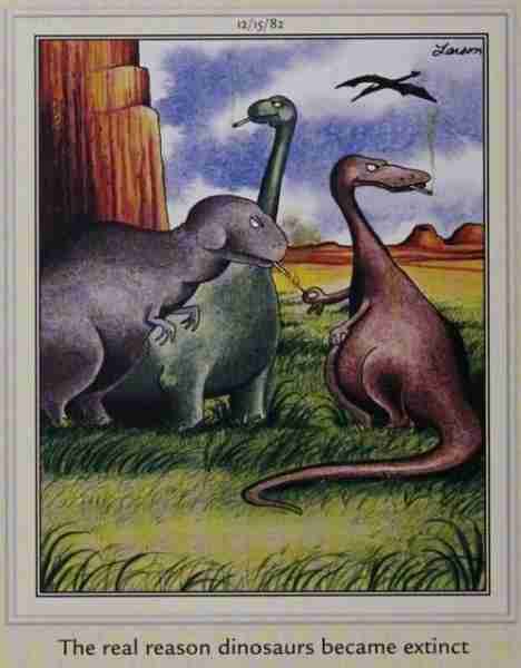 10 Самые темные Far Side Comics о динозаврах, рейтинг