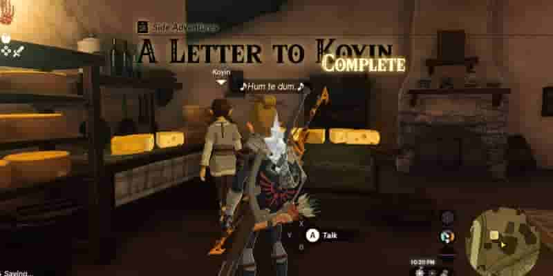 Tears Of The Kingdom: A Letter To Koyin Quest Прохождение