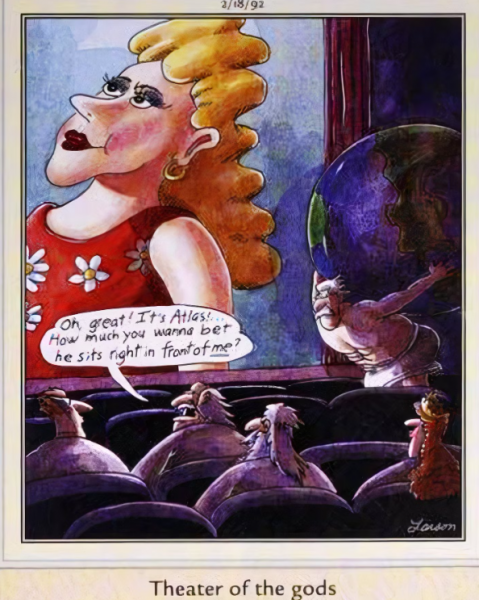 10 лучших комиксов Far Side, действие которых происходит в кинотеатрах (которые по-прежнему актуальны сегодня)