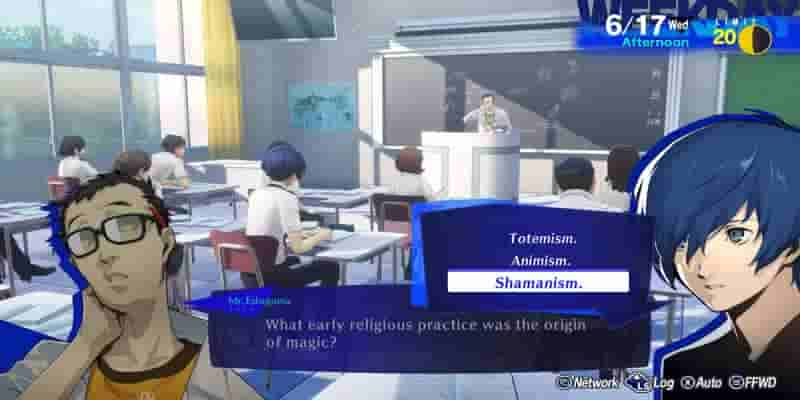 Persona 3 Reload: Вопросы и ответы в классе (в разработке)