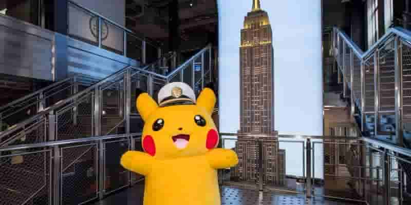 The Компания Pokémon освещает Эмпайр-стейт-билдинг