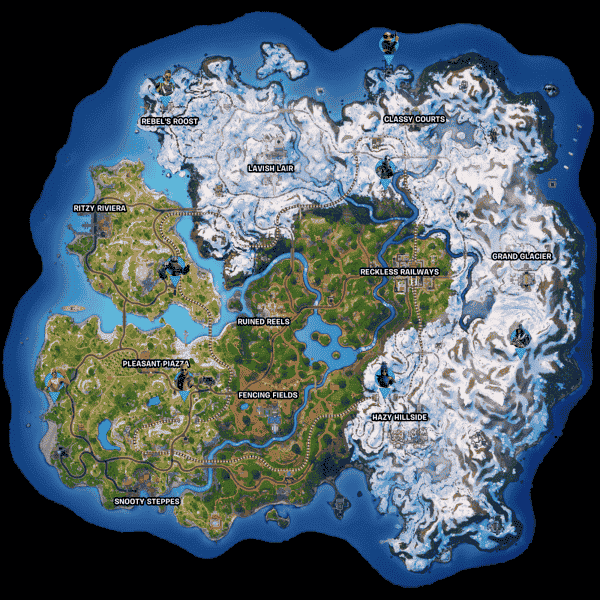 Fortnite Глава 5 Сезон 1: Все локации NPC