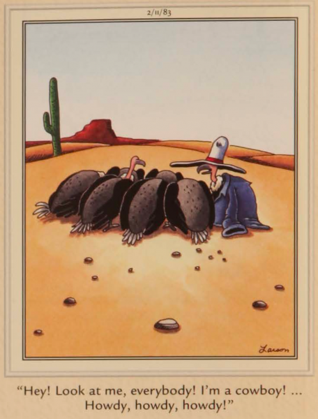 10 лучших комиксов The Far Side с участием стервятников, рейтинг