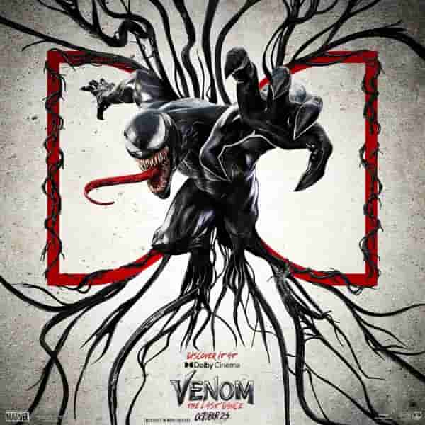 Веном заманивает в ловушку логотип Dolby на постере Venom: The Last Dance