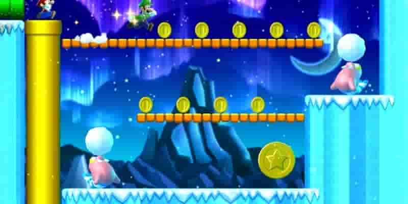 Новый Super Mario Bros. U Deluxe: Все Frosted Glacier Star Coins