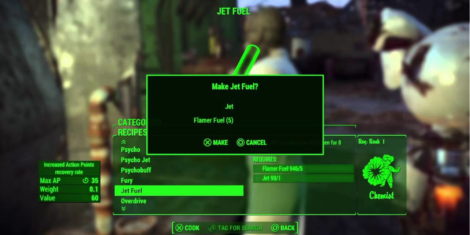 10 лучших химикатов Fallout 4 каждый Потребности игроков (и что они делают)