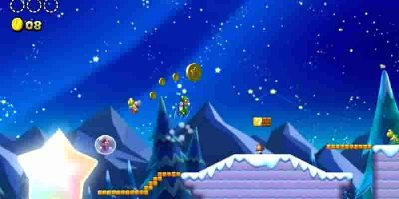 Новый Super Mario Bros. U Deluxe: Все Frosted Glacier Star Coins