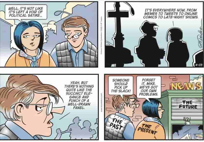 Как комикс Гарри Трюдо Doonesbury отличается от других комиксов