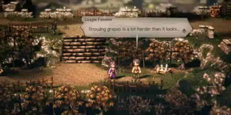Octopath Traveler 2: Прохождение квеста Goading The Grapes