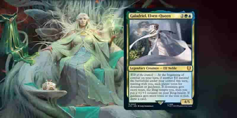 LotR Galadriel Cards ошеломляют поклонников великолепным рисунком, но слабыми способностями