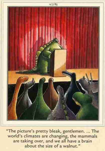 10 лучших комиксов The Far Side с динозаврами, рейтинг