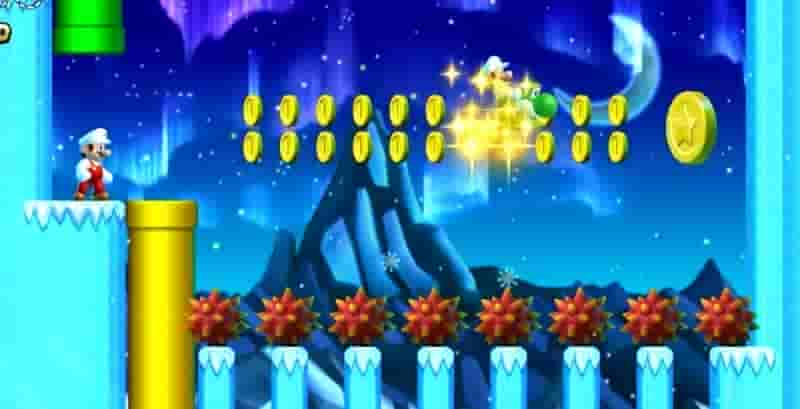 Новый Super Mario Bros. U Deluxe: Все Frosted Glacier Star Coins