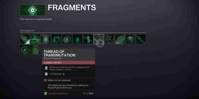 Destiny 2: Lightfall — лучшие фрагменты нитей, ранжированные