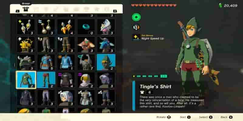 The Legend Of Zelda: Tears Of The Kingdom — все бонусы комплектов брони