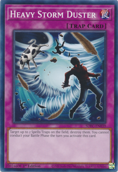  Yu-Gi-Oh!: 10 Лучшие ловушки для поиска с помощью Trap Trick » />  Изображение через Konami </p>
<p> ​​Тяжелый штормовой тряпник-это по сути близнецы с другим недостатком. Вместо выброса, он искажает фазу битвы игрока и имеет обычную задержку, присущую ловушкам. По крайней мере, так предназначена дизайн карты. </P><Таблица Border = 