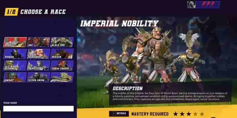 Blood Bowl 3: Лучшие командные навыки и стратегии имперской знати