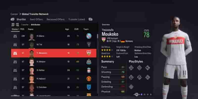 EA FC 24: 10 лучших нападающих Войти в режим карьеры