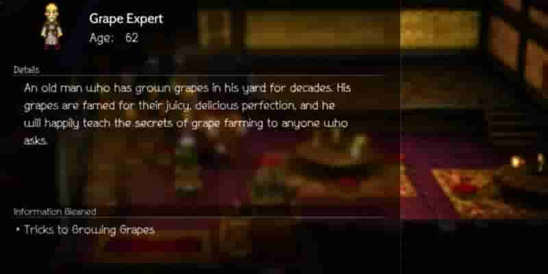 Octopath Traveler 2: Прохождение квеста Goading The Grapes