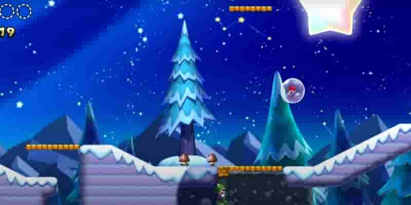 Новый Super Mario Bros. U Deluxe: все звездные монеты Frosted Glacier