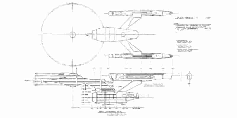 Окончательный проект Мэтта Джеффриса USS Enterprise был утерян, когда второй этап развалился