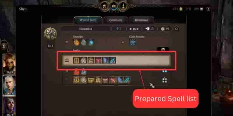 Baldur's Gate 3: Подготовка заклинаний