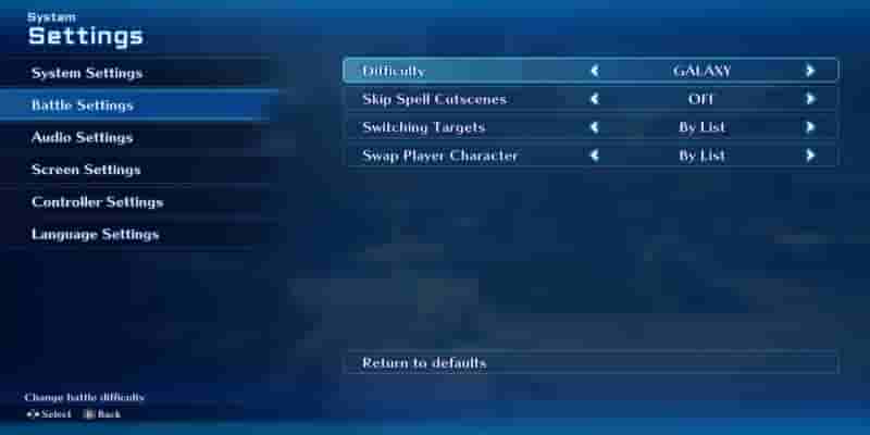 Star Ocean The Second Story R: Объяснение настроек сложности