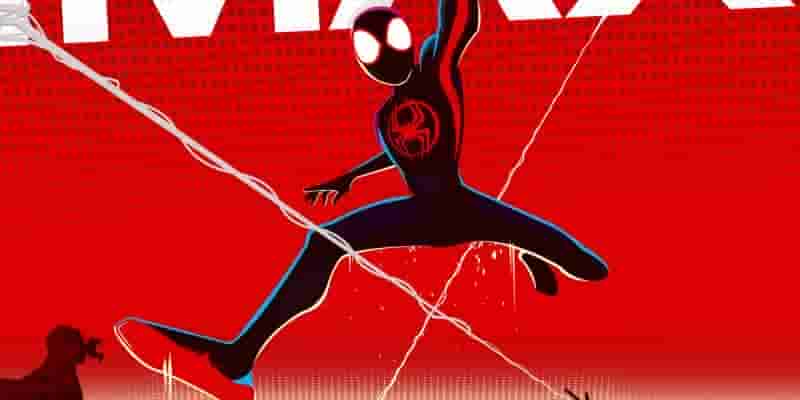 На изображении Spider-Verse Майлз Моралес прыгает с экрана