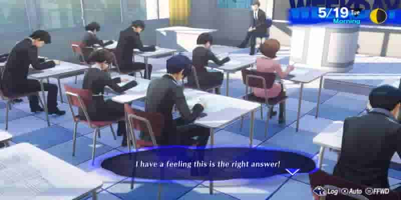 Persona 3 Reload: Вопросы и ответы в классе (в разработке)