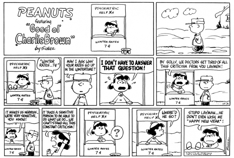 10 лучших комиксов о кануне Нового года Peanuts, рейтинг