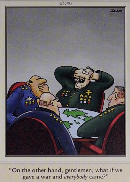 10 самых смешных комиксов Far Side о войне
